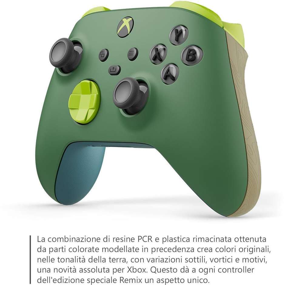 Microsoft Controller Wireless Edizione Speciale Remix per Xbox Series X|S, Colore Verde